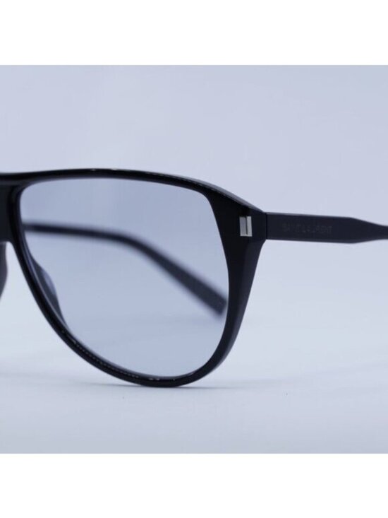 Saint Laurent SL731 GASPAR 001 Sunglasses Black Aviator Frame, Light Blue Lenses main image 13